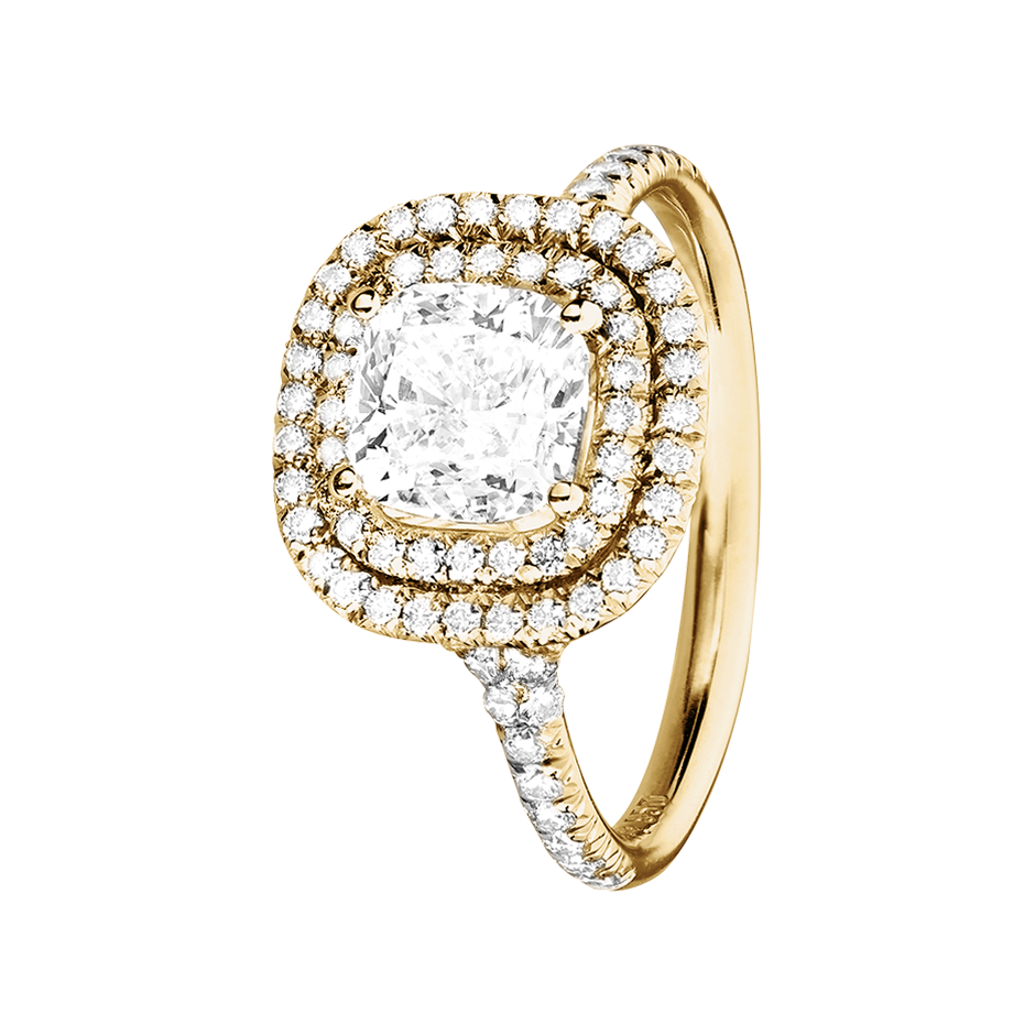yellow gold - cushion