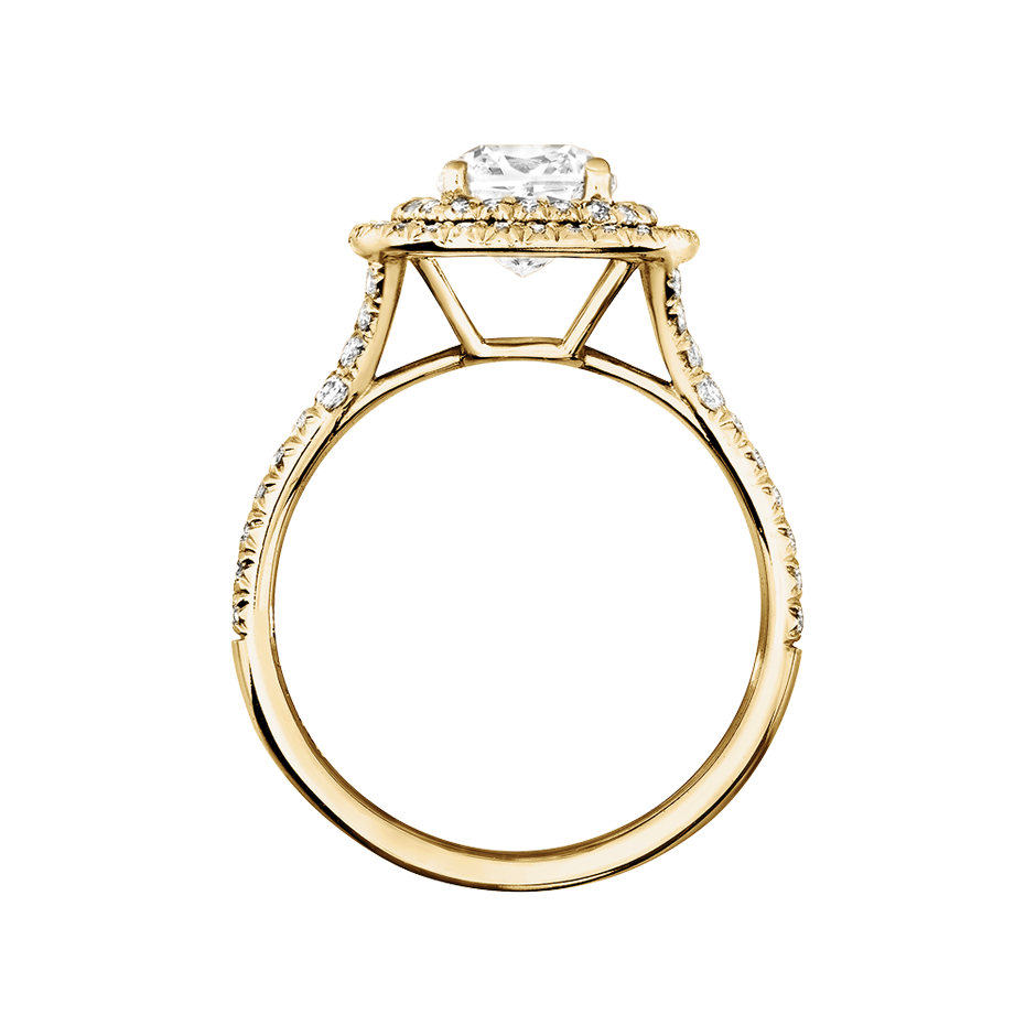 yellow gold - cushion