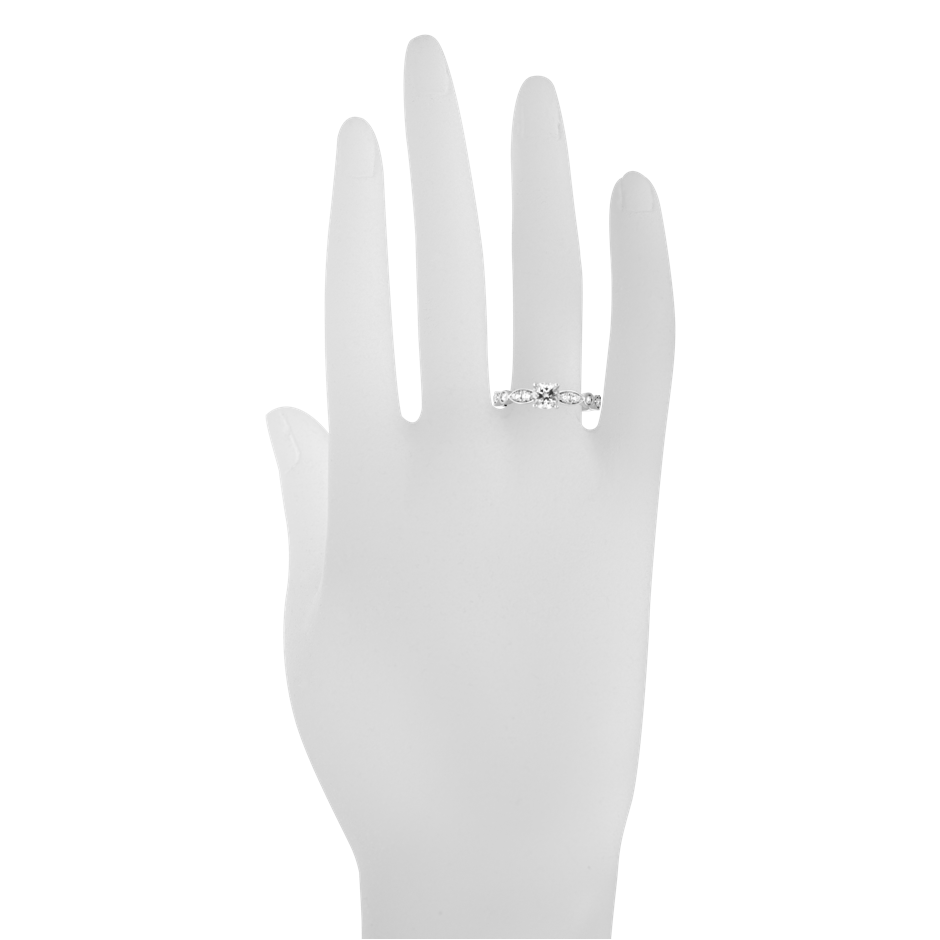 white gold - round