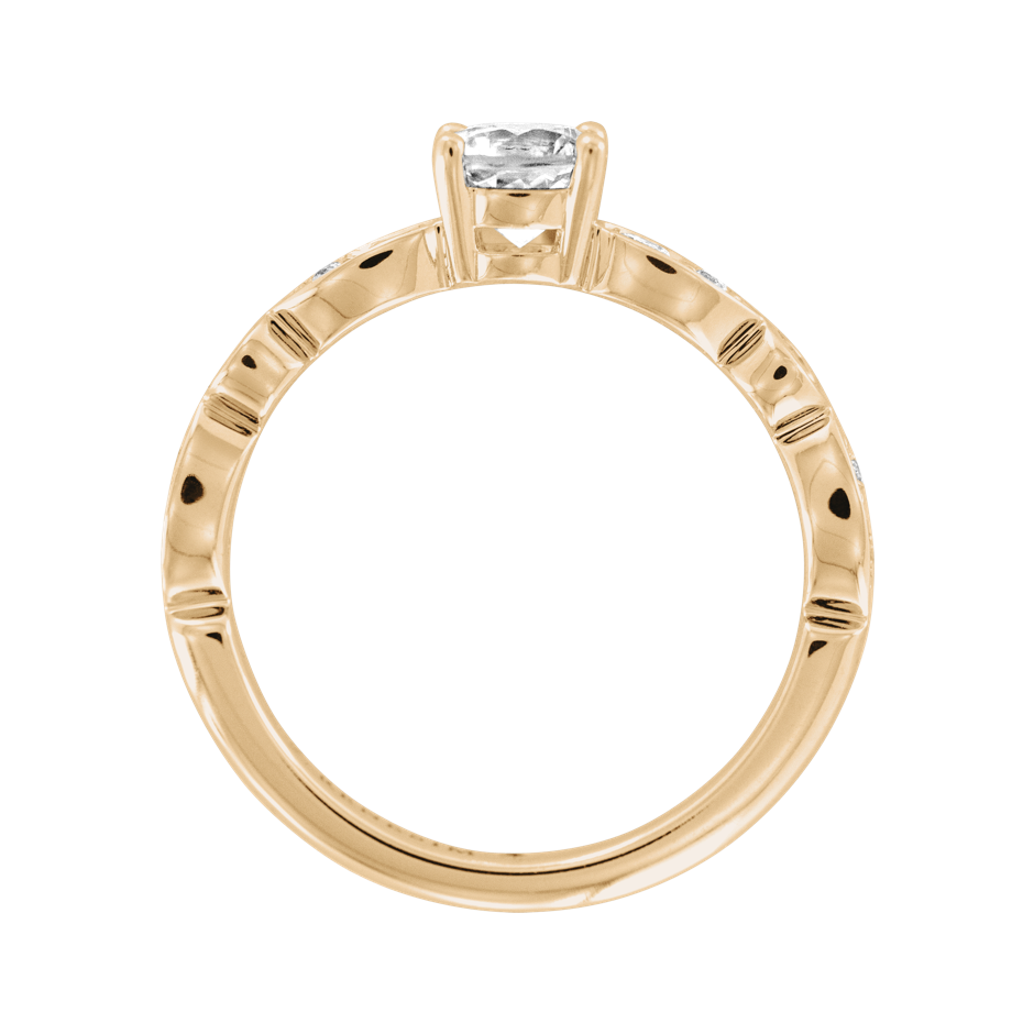 rose gold - round