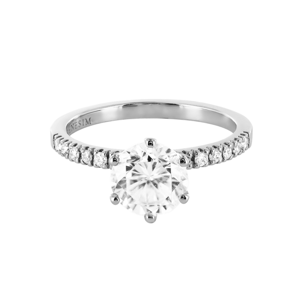 white gold - round