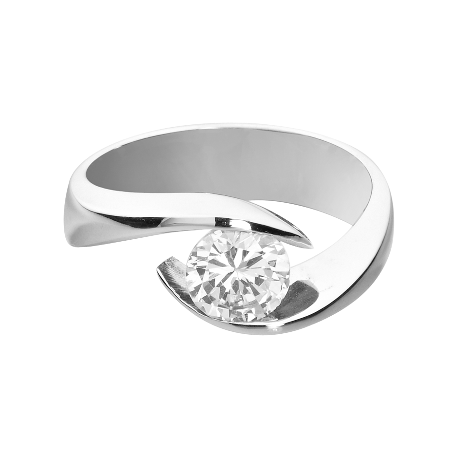 white gold - round