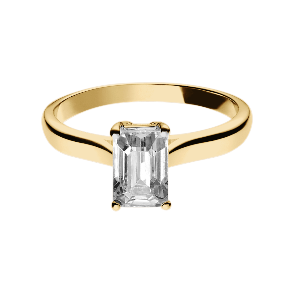 yellow gold - emerald