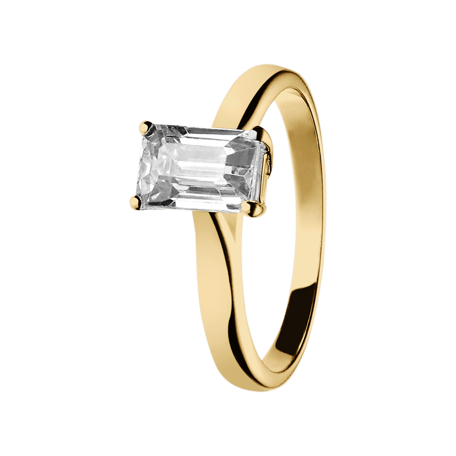 yellow gold - emerald