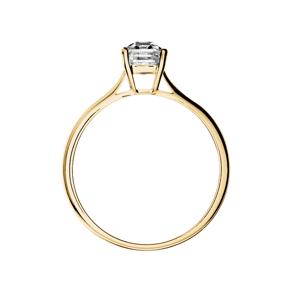 yellow gold - emerald