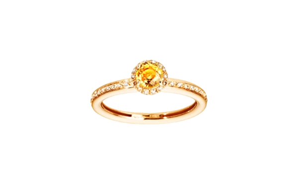 Romance Ring mit gelbem Saphir