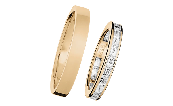 Trauringe mit Memoire Ring Nizza in Roségold